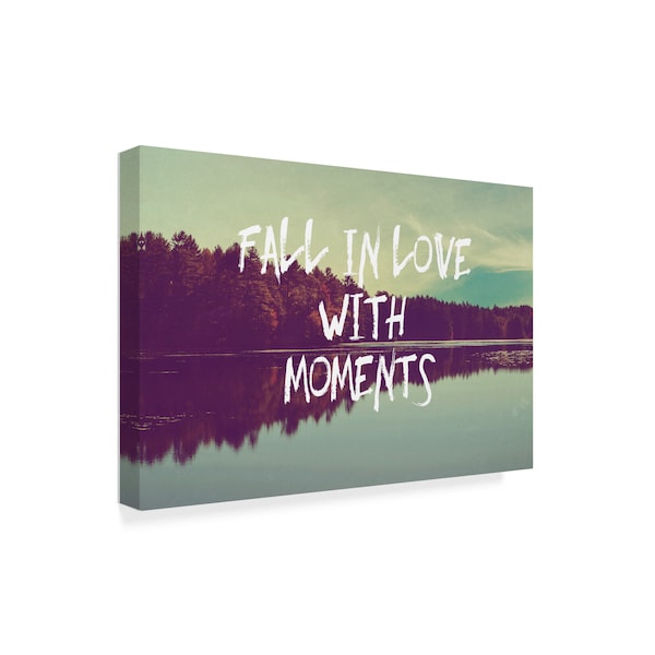 Vintage Skies 'Fall In Love With Moments' Canvas Art,16x24